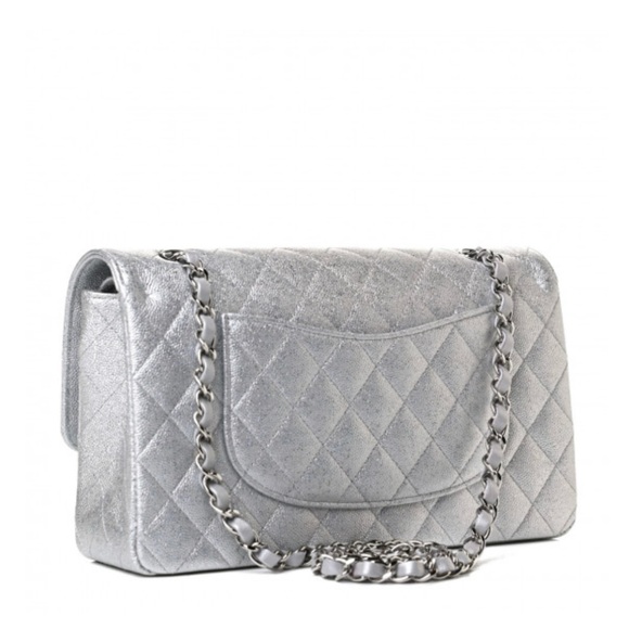 **SOLD** CHANEL Glittered Metallic Caviar Medium Double Flap LIMITED EDITION - Picture 2 of 12